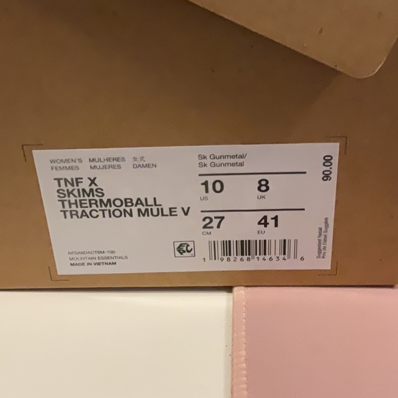 The North Face X Skims Gunmetal Thermoball Traction Mulls Size 10 - Picture 5 of 7